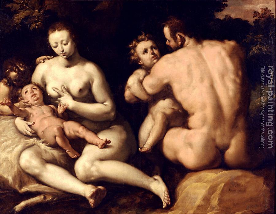 Cornelis Van Haarlem : The first family, Noah and his family